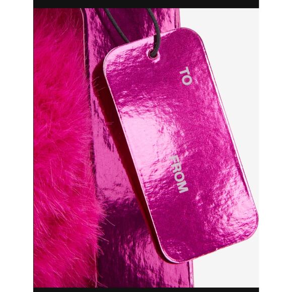 Brand New On 34th Women's One Size Faux Fur Pink Plush Ear Muffs $44 - Picture 3 of 6